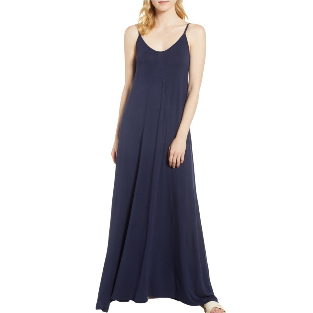 LOVEAPPELLA Midnight Blue Maxi Dress M NWT